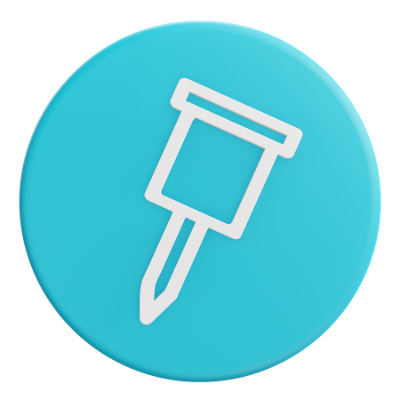 Thumb Pin  3D Icon