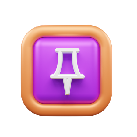 Thumb Pin  3D Icon