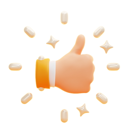 THUMB UP  3D Icon