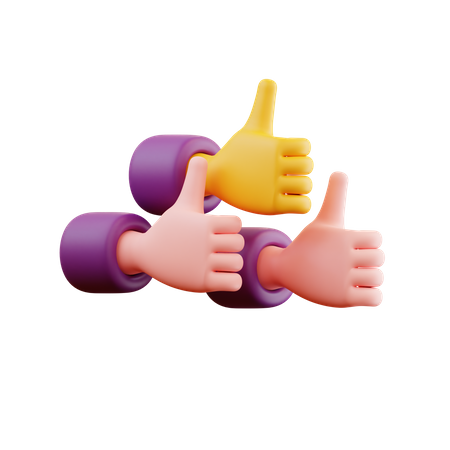 Thumb Up  3D Illustration