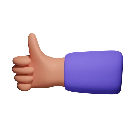 Thumb Up Hand Gesture Download This Item Now 3D Icon