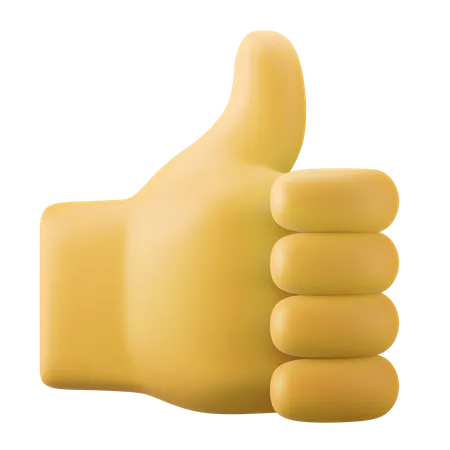 Thumb Up Hand  3D Icon