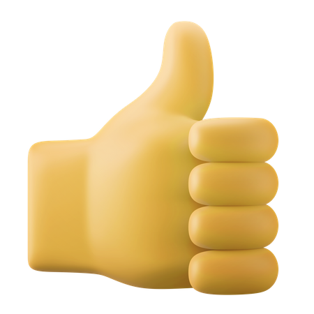 Thumb Up Hand  3D Icon