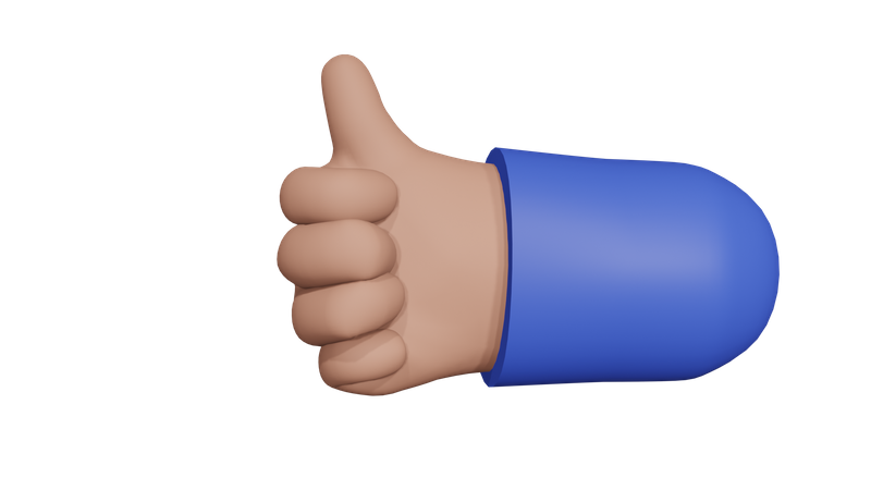 Thumb up hand gesture  3D Icon