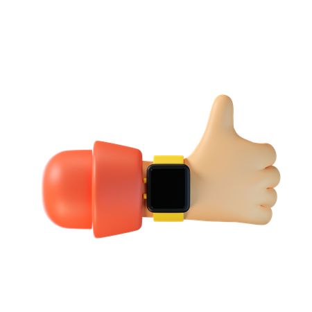 Thumb Up Hand Gesture  3D Icon