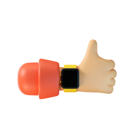 Thumb Up Hand Gesture  3D Icon