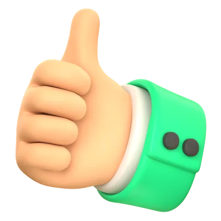 Thumb Up Hand Gesture  3D Icon