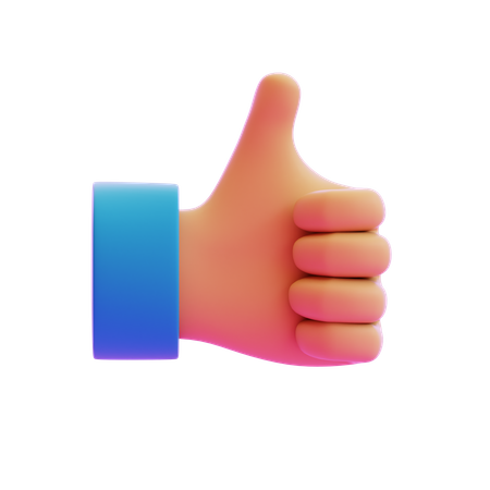 Thumb Up Hand Gesture  3D Icon