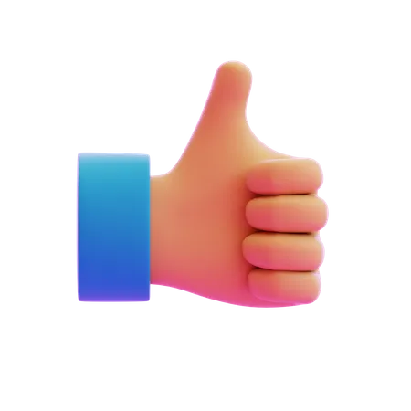 Thumb Up Hand Gesture  3D Icon