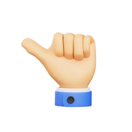 Thumb Up Hand Gesture  3D Icon