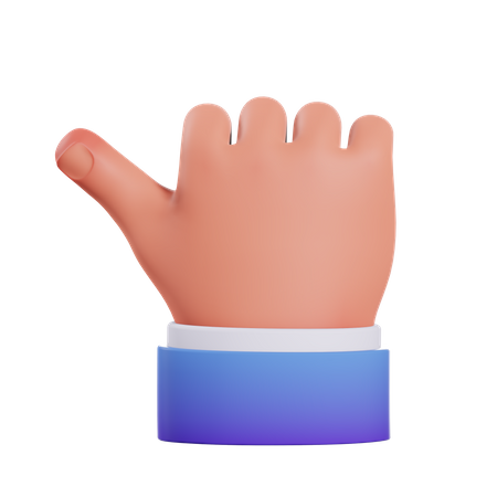 Thumb Up Hand Gesture  3D Illustration