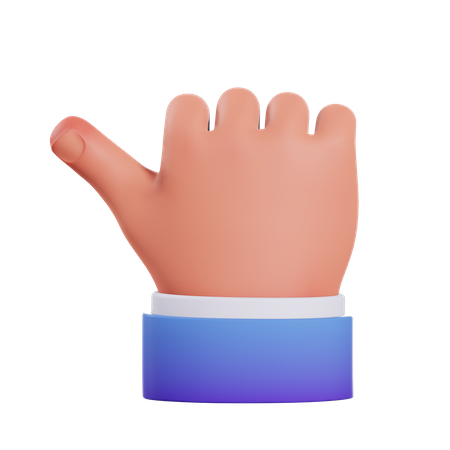 Thumb Up Hand Gesture 3D Illustration