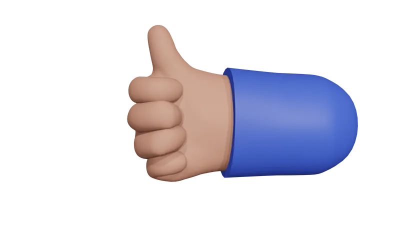 Thumb up hand gesture  3D Icon