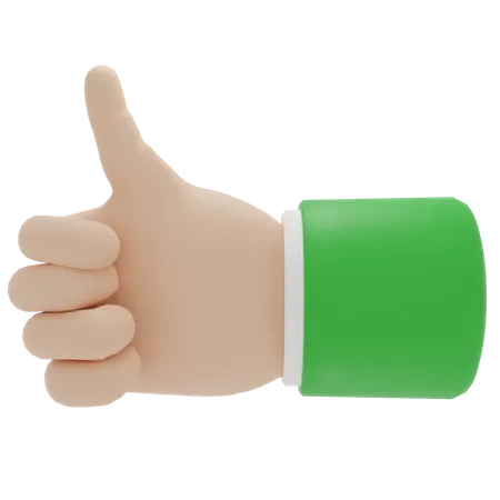 Thumb Up Hand Gesture  3D Icon