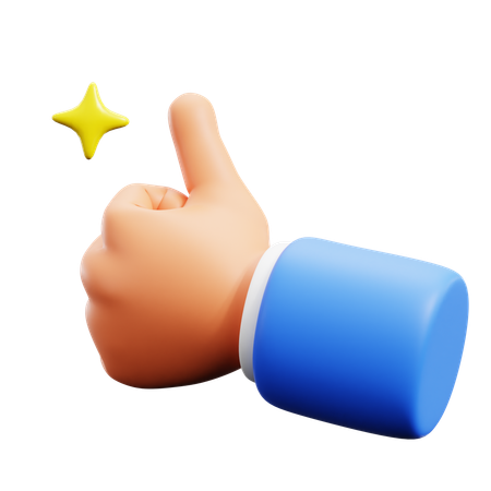 Thumb Up Hand Gestures  3D Icon