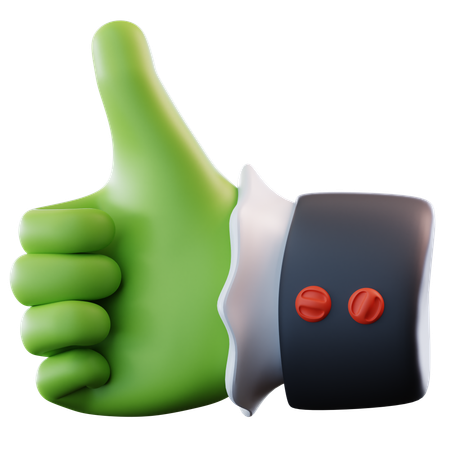 Thumb Up Zombie  3D Icon