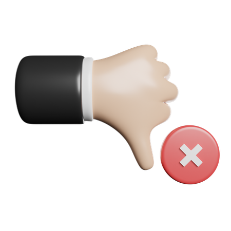 Thumbs Down  3D Icon