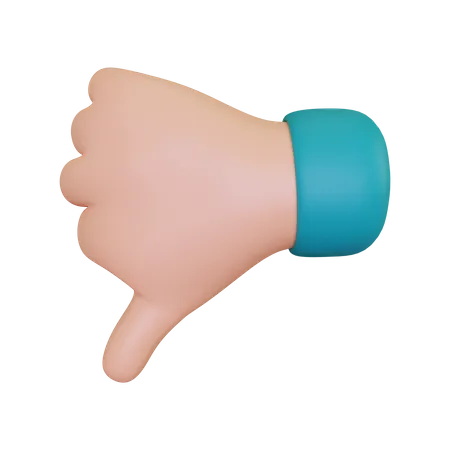 Thumbs Down  3D Illustration