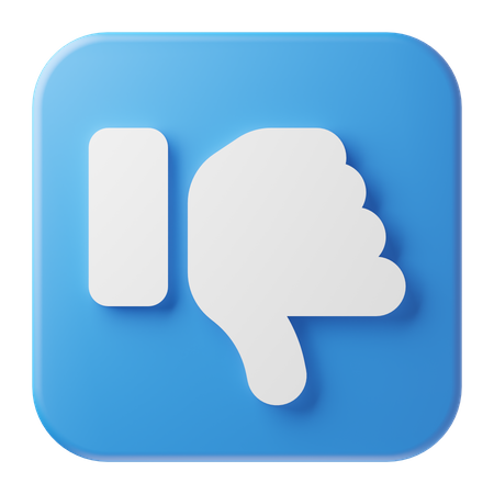 Thumbs Down Button  3D Icon