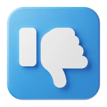 Thumbs Down Button  3D Icon