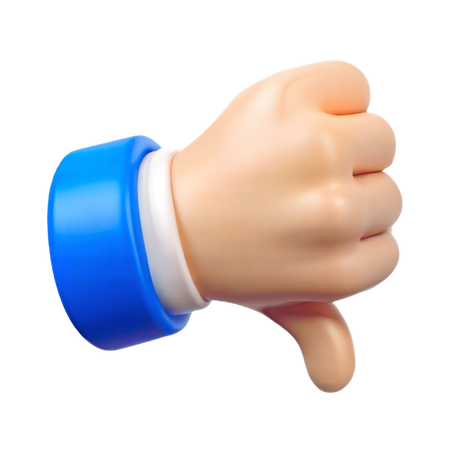 Thumbs Down Gesture  3D Icon