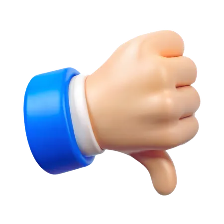 Thumbs Down Gesture  3D Icon