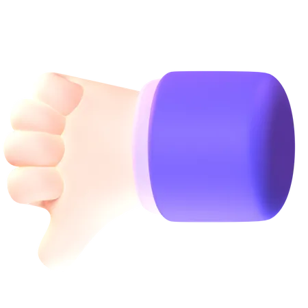 Thumbs Down Gesture  3D Icon