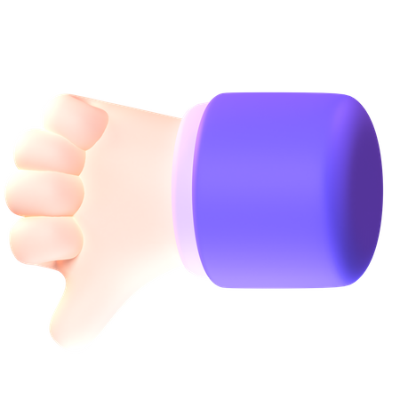 Thumbs Down Gesture  3D Icon