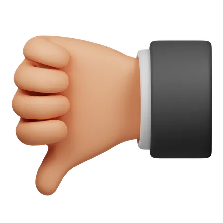 Thumbs Down Hand  3D Icon