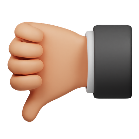 Thumbs Down Hand  3D Icon