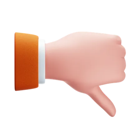 Thumbs Down Hand Gesture  3D Icon