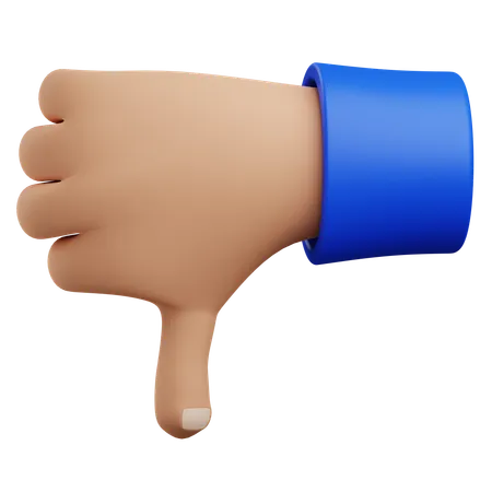 Thumbs Down hand gesture  3D Icon