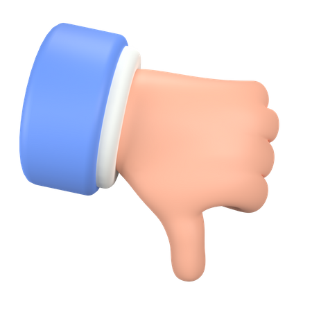 Thumbs Down Hand Gesture  3D Icon