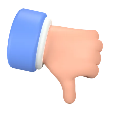 Thumbs Down Hand Gesture  3D Icon