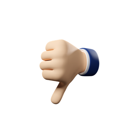 Thumbs Down Hand Gesture  3D Icon