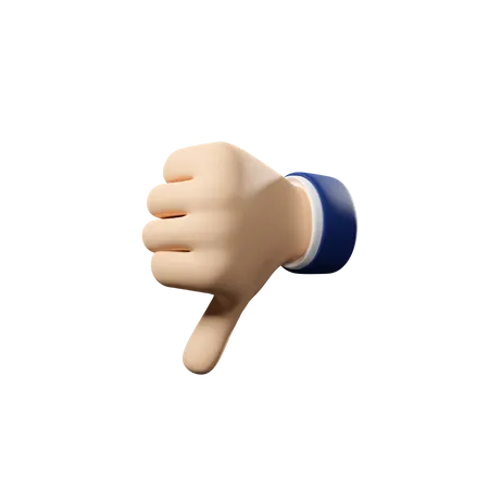 Thumbs Down Hand Gesture  3D Icon