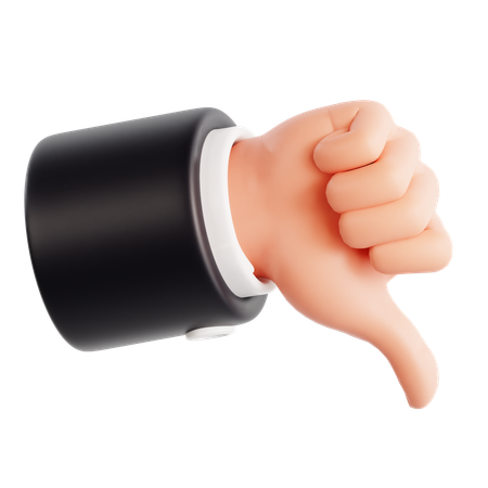 Thumbs Down Hand Gesture  3D Icon