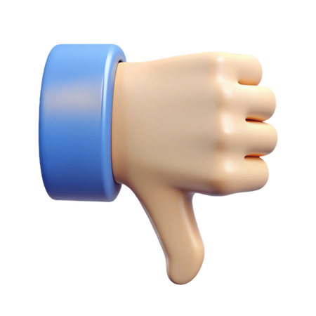 Thumbs Down Hand Gesture  3D Icon