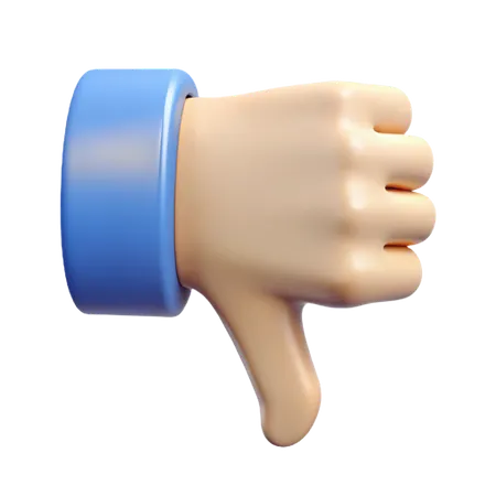 Thumbs Down Hand Gesture  3D Icon