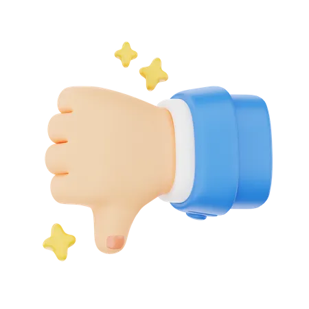 Thumbs Down Hand Gesture  3D Icon