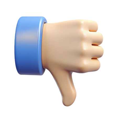 Thumbs Down Hand Gesture  3D Icon