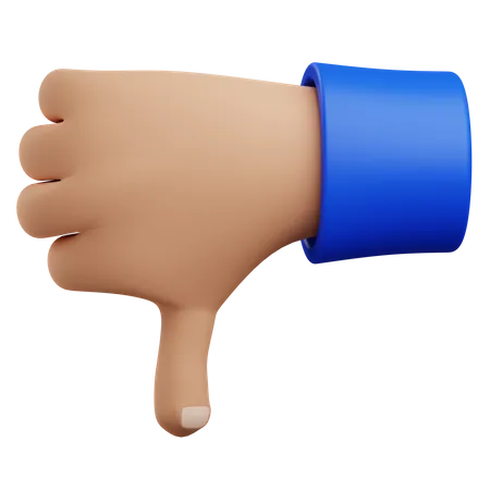 Thumbs Down hand gesture 3D Icon