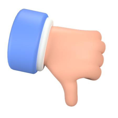 Thumbs Down Hand Gesture  3D Icon