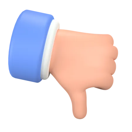 Finger Sign About Thumb Down 3D Icon