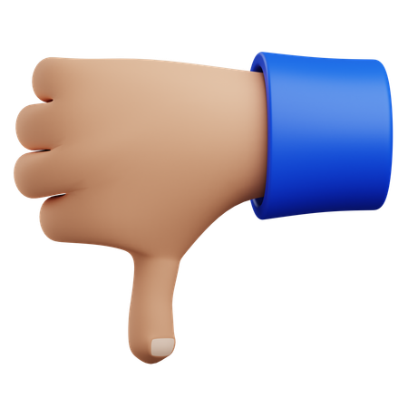 Thumbs Down hand gesture  3D Icon