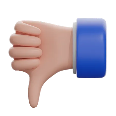 Thumbs Down Sign  3D Icon