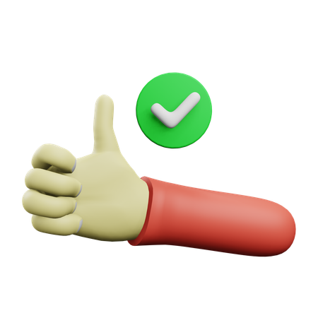 Thumbs Up  3D Icon