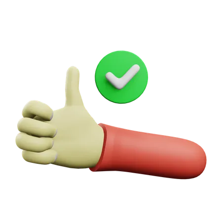 Thumbs Up  3D Icon