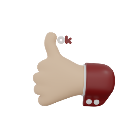 Thumbs Up  3D Icon