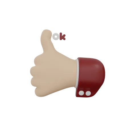 Thumbs Up  3D Icon